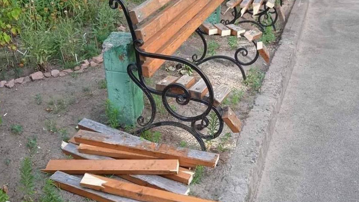 Бабуся пояснила навіщо спиляла лавку у дворі у Києві - 24 Канал Бабуся пояснила навіщо спиляла лавку у дворі у Києві - 24 Канал