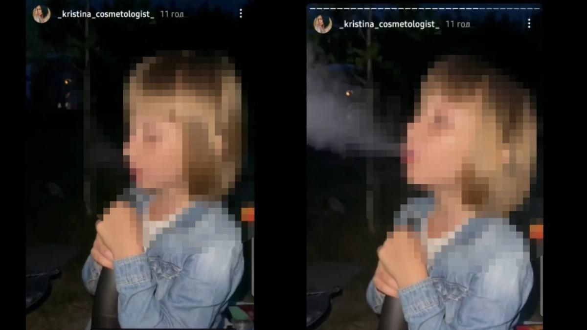 В Харькове тетя научила 7-летнюю племянницу курить кальян, видео