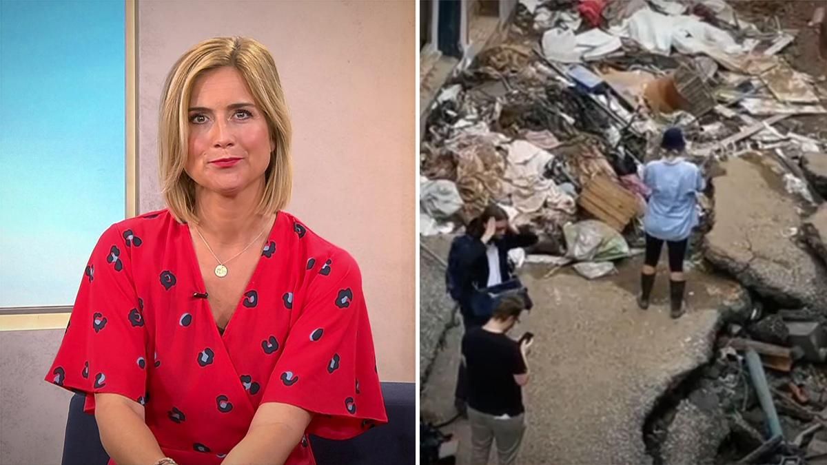 Німецька ведуча вимазала себе для сюжету про повені: скандальне відео Німецька ведуча вимазала себе для сюжету про повені: скандальне відео