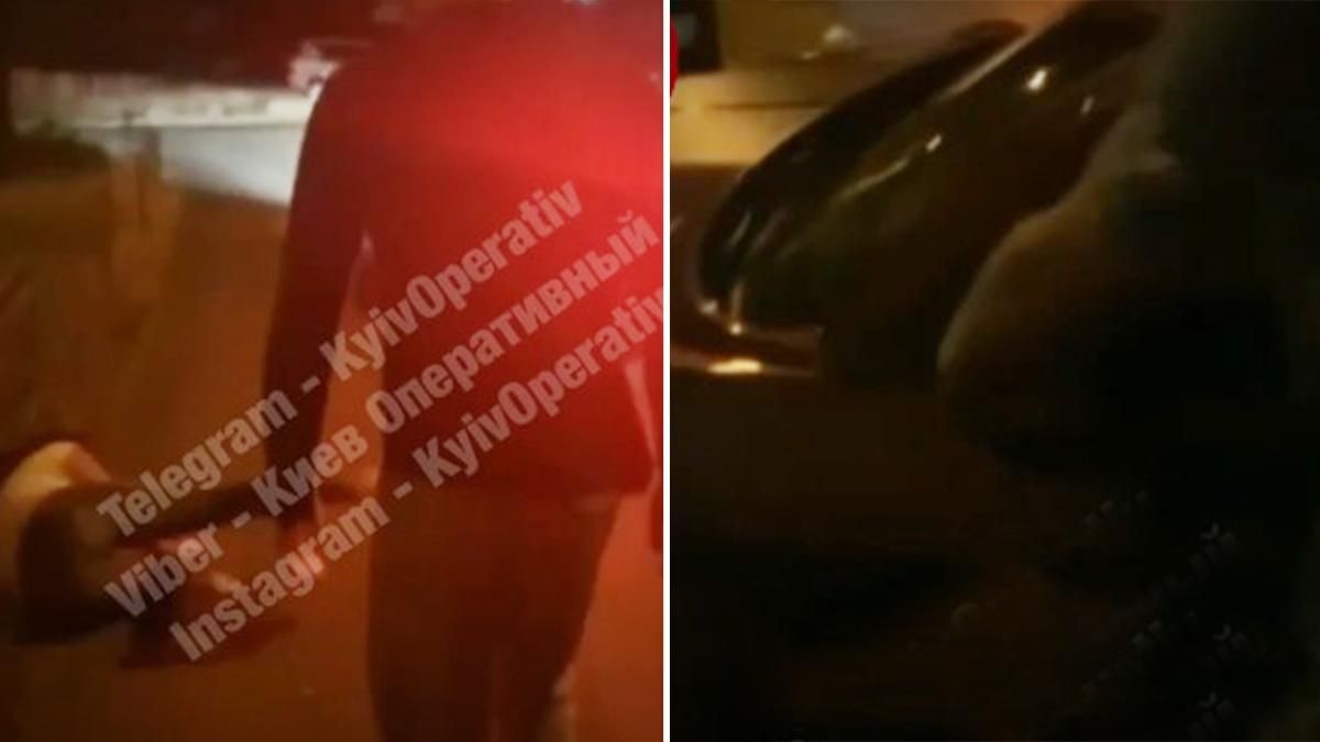 У Києві на Оболоні голий чоловік напав на жінку й тягнув у авто