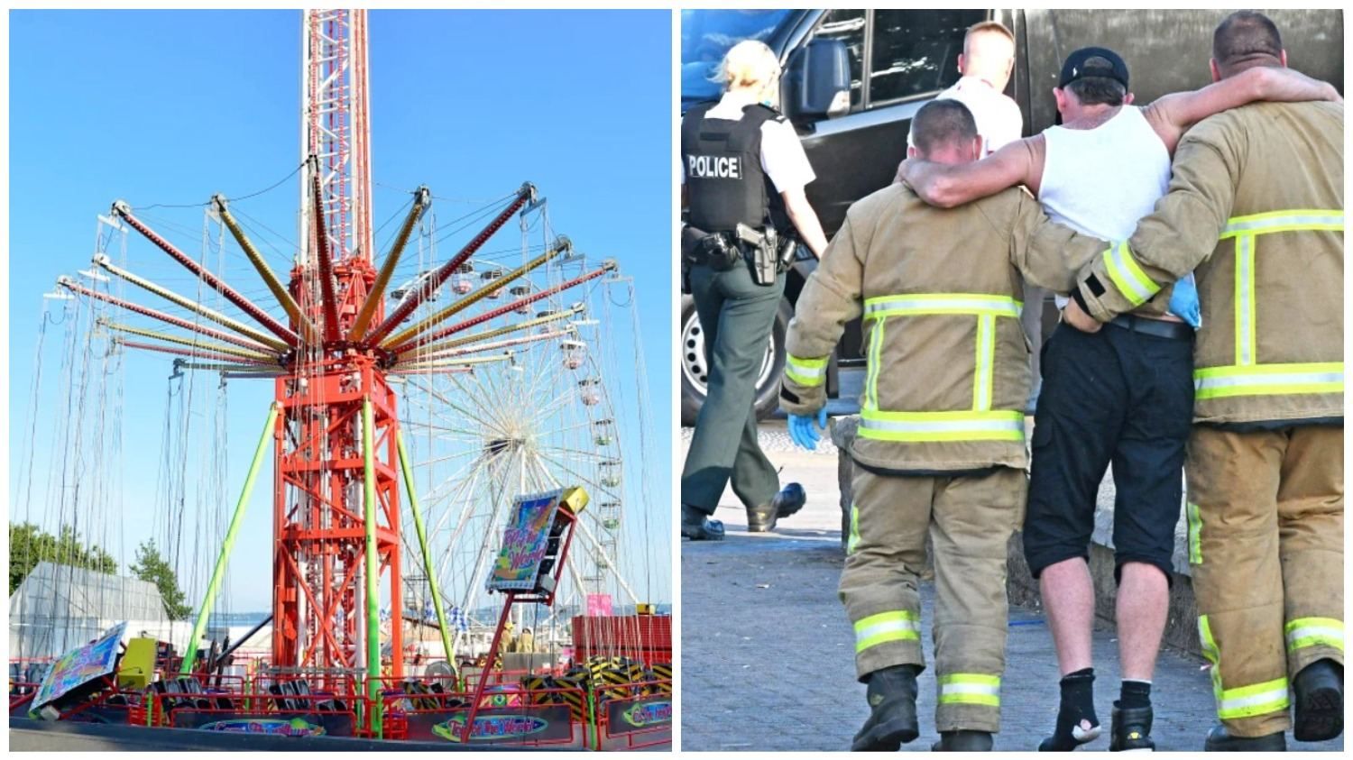 Аттракцион рухнул на людей в парке развлечений в Северной Ирландии Аттракцион рухнул на людей в парке развлечений в Северной Ирландии