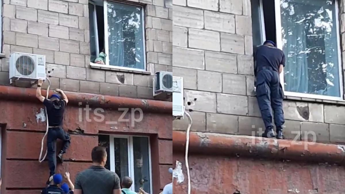 Перехожі нацгвардійці в Запоріжжі врятували маленьку дівчинку Перехожі нацгвардійці в Запоріжжі врятували маленьку дівчинку