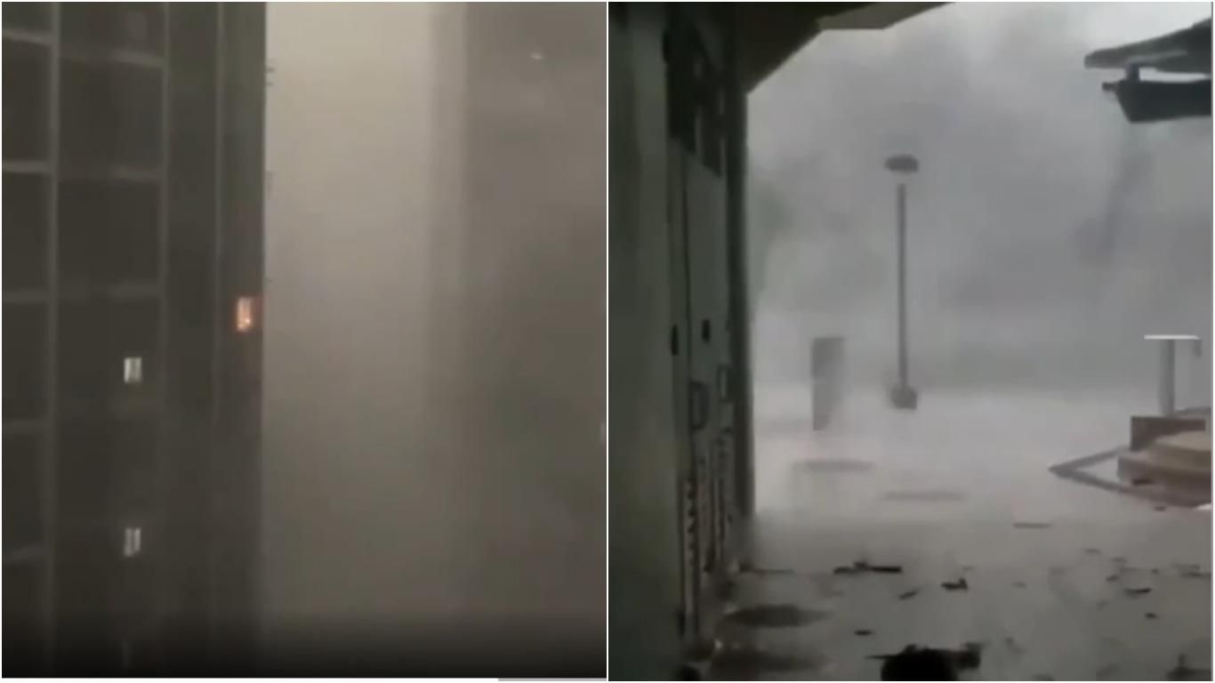 Тайфун Ин-Фа налетел на Шанхай - жуткое видео