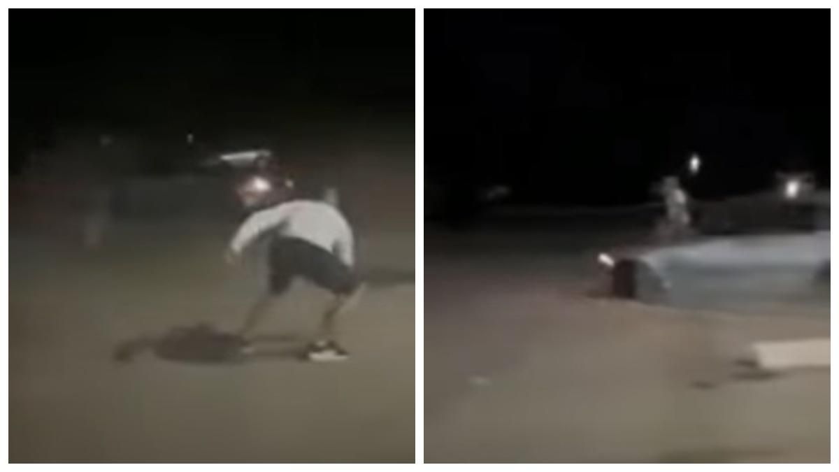 В Польше водитель гнался за пешеходами: видео В Польше водитель гнался за пешеходами: видео