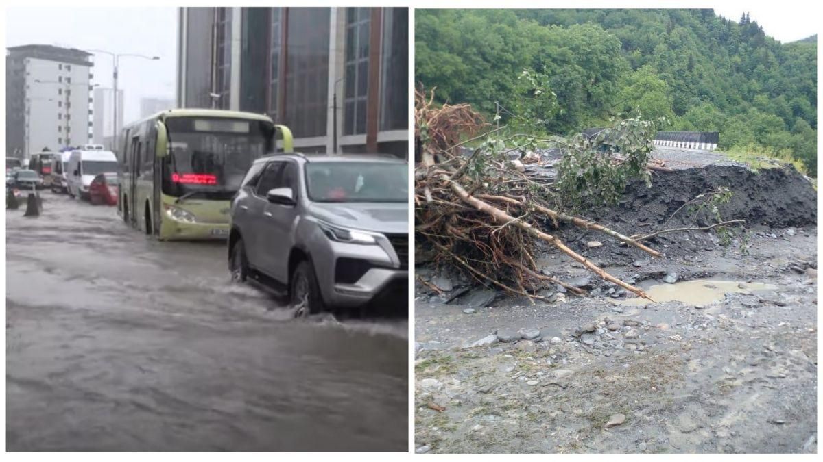 Грузію накрила злива: Батумі залило, піднявся рівень води в річках 