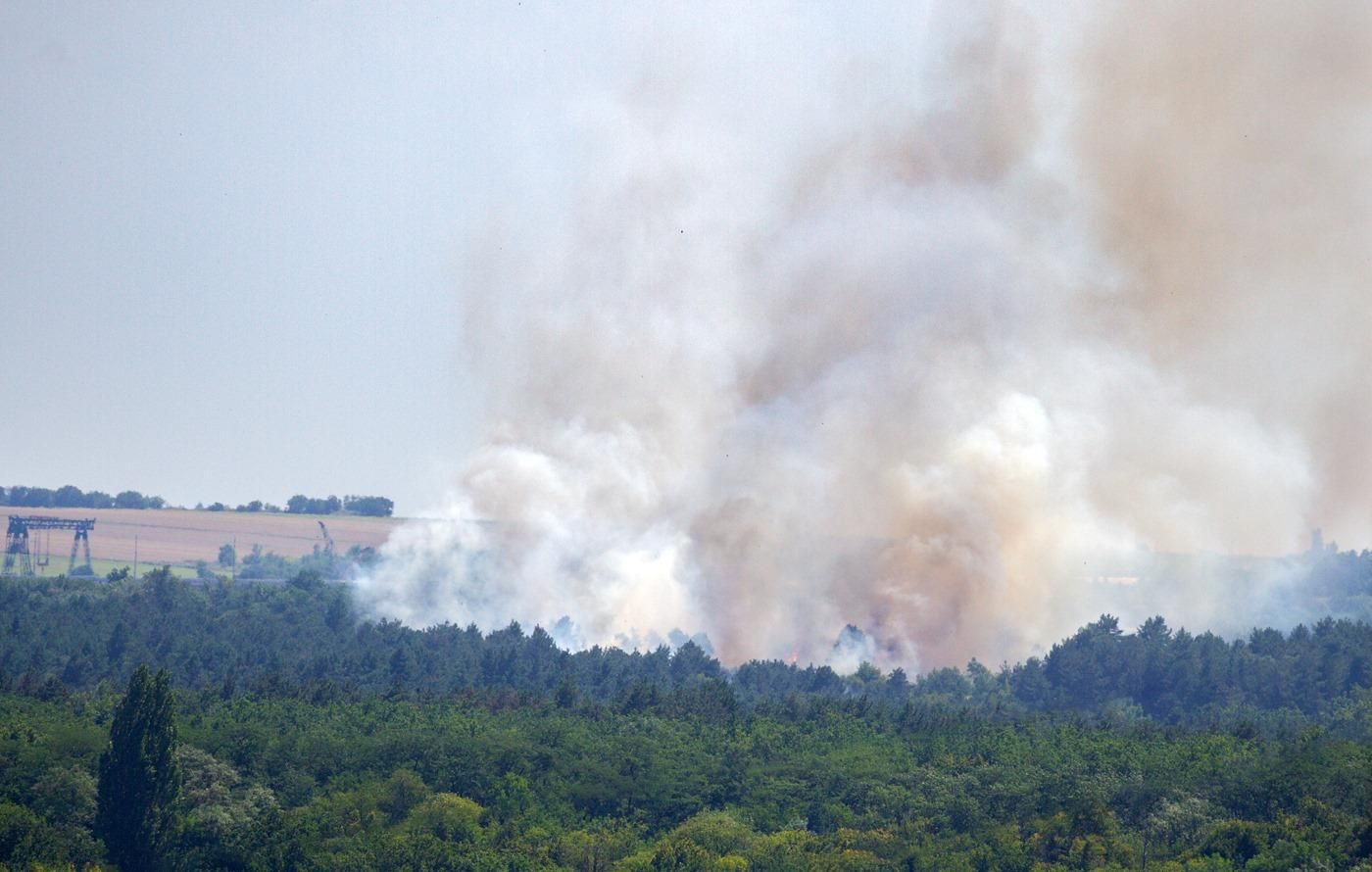 Пожежа на Хортиці 27.07.2021: горів сосновий ліс