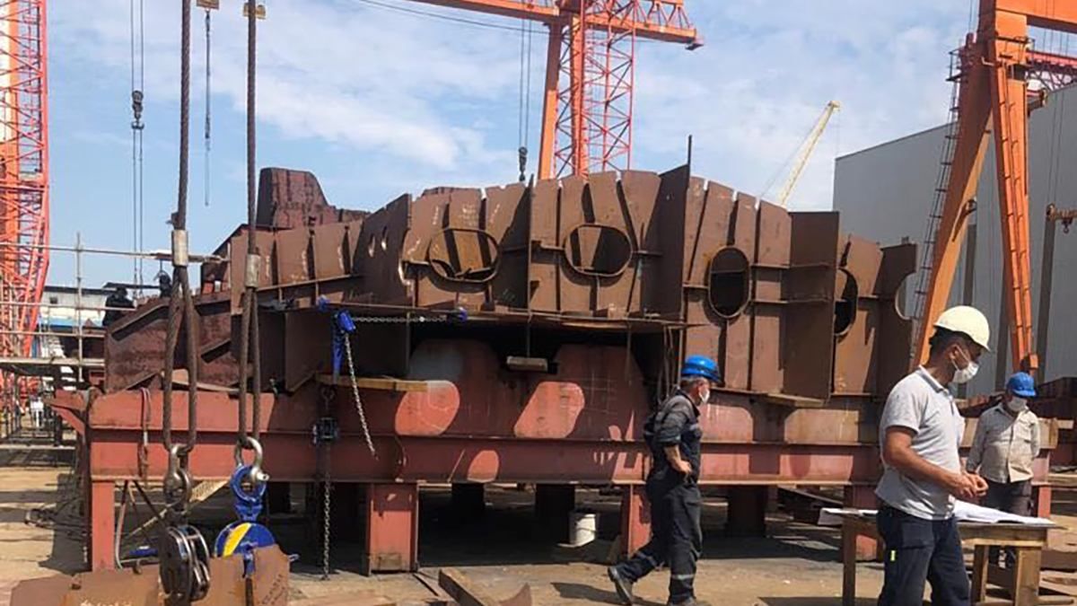 Міноборони показало будівництво корвета для України в Туреччині Міноборони показало будівництво корвета для України в Туреччині