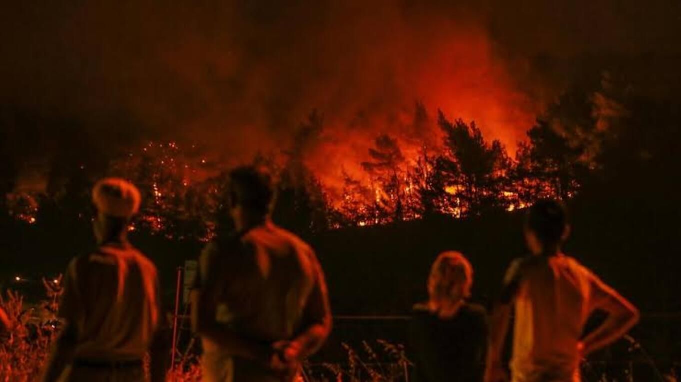 Лісові пожежі у Туреччині: у Мармарисі люди ночували на пляжі