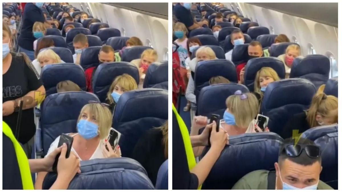 У Харкові жінка влаштувала скандал у літаку, бо не хотіла вдягати маску: відео