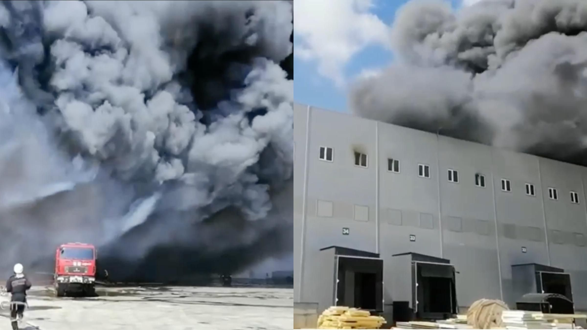 Горит 10 тысяч квадратных метров: под Одессой вспыхнул пожар на складе – видео