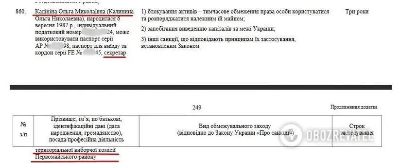 Киев, санкции, Калинина, списки СНБО, скандал, терроризм, Крым Киев, санкции, Калинина, списки СНБО, скандал, терроризм, Крым