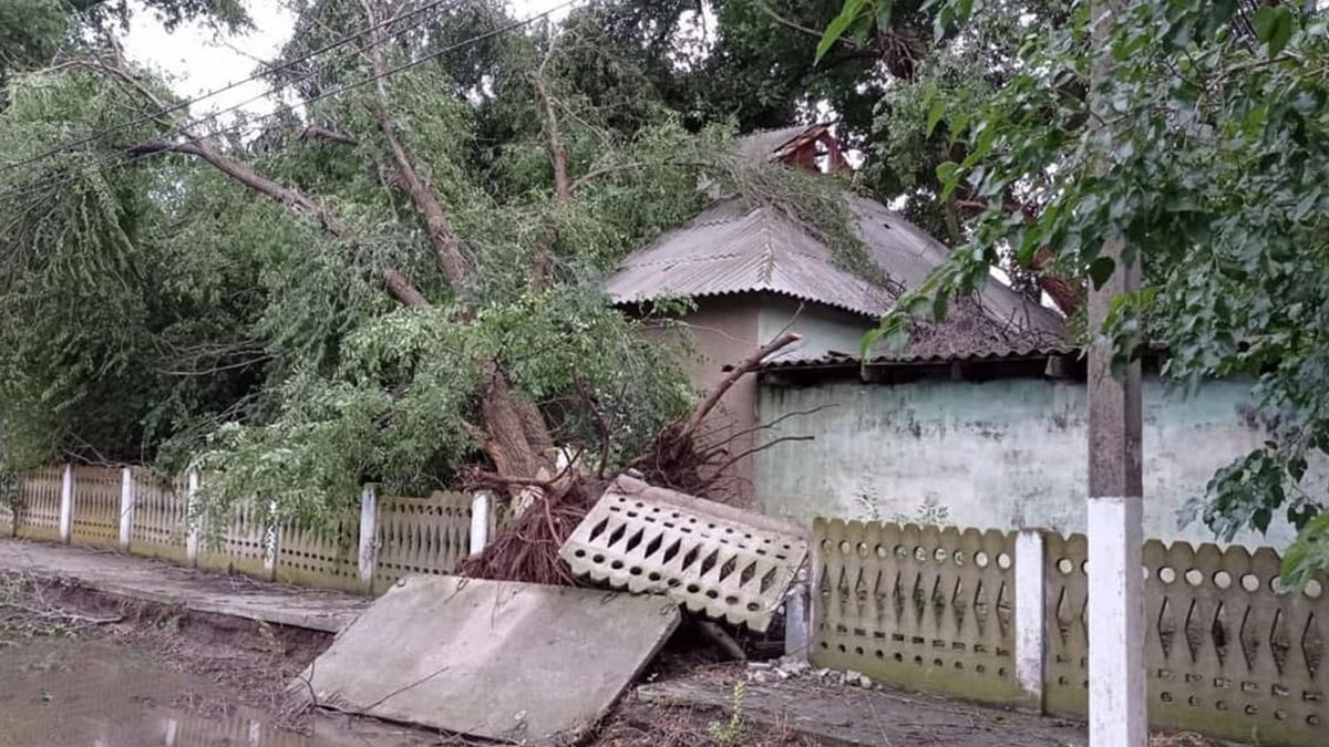 Ураган срывал крыши и валил деревья в Одесской области: фото