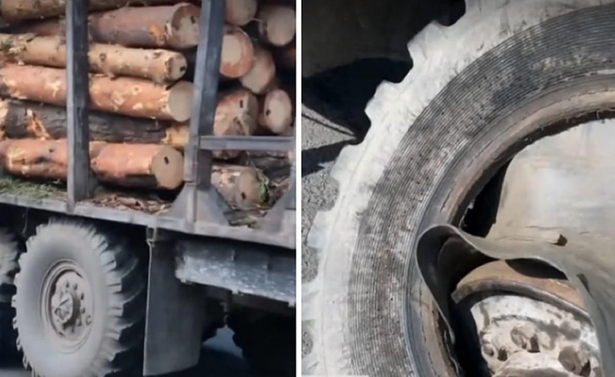 На Рівненщині від лісовоза на ходу відлетіла деталь: є потерпілий На Рівненщині від лісовоза на ходу відлетіла деталь: є потерпілий