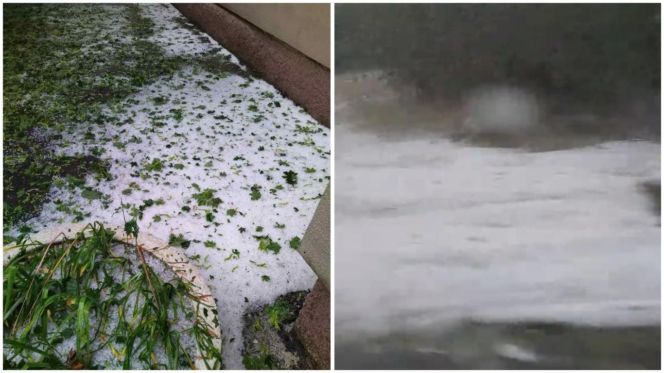 Ніби у снігу: трасу Одеса – Миколаїв засипало градом – відео Ніби у снігу: трасу Одеса – Миколаїв засипало градом – відео