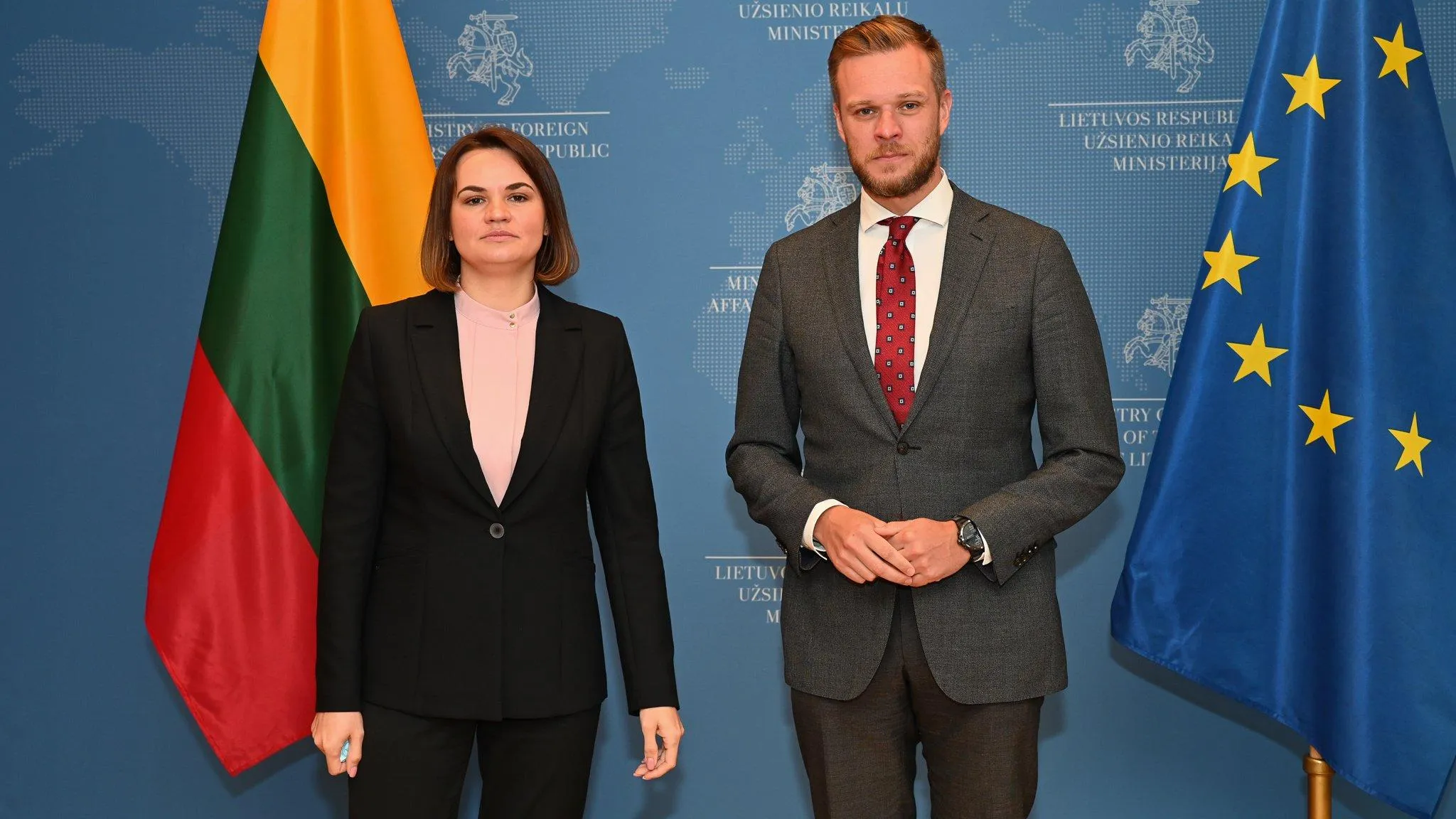 Світлана Тихановська та Габріеліус Ландсбергіс Світлана Тихановська та Габріеліус Ландсбергіс