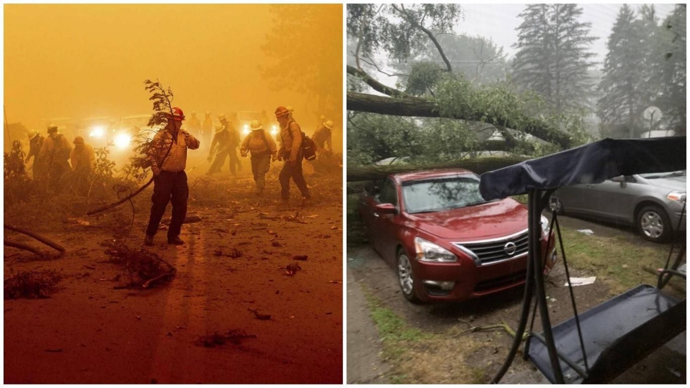 Шторм пронесся штатом Мичиган, а в Калифорнии страшные пожары Шторм пронесся штатом Мичиган, а в Калифорнии страшные пожары