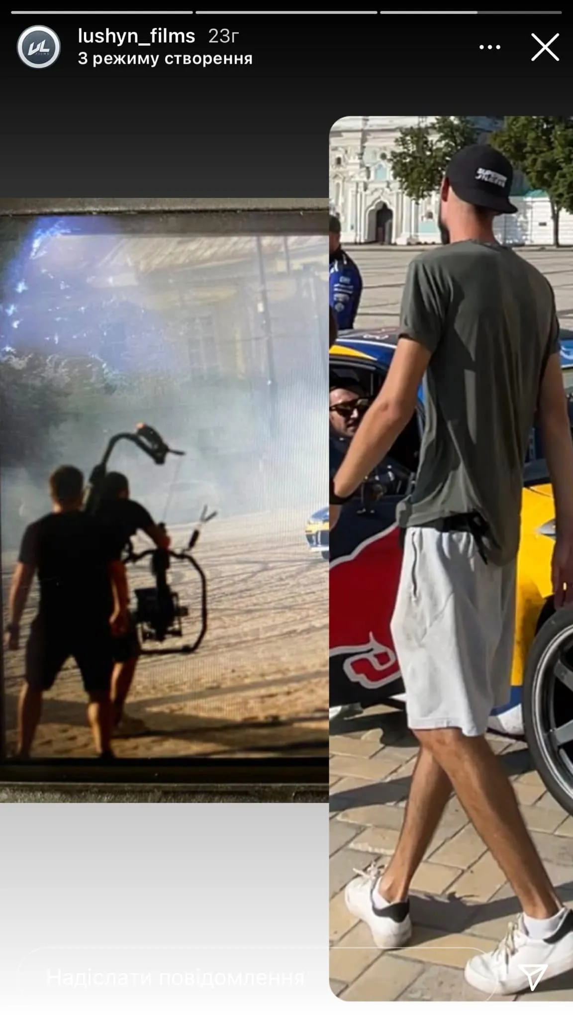 У мережі розповіли, хто знімав рекламний дрифт для Red Bull на Софійській площі У мережі розповіли, хто знімав рекламний дрифт для Red Bull на Софійській площі