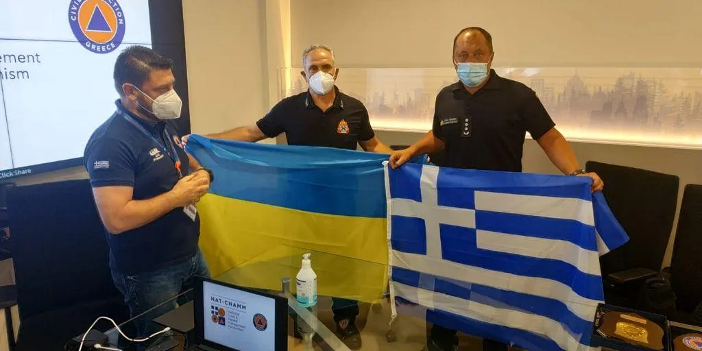 Греція пожежі рятувальники Україна