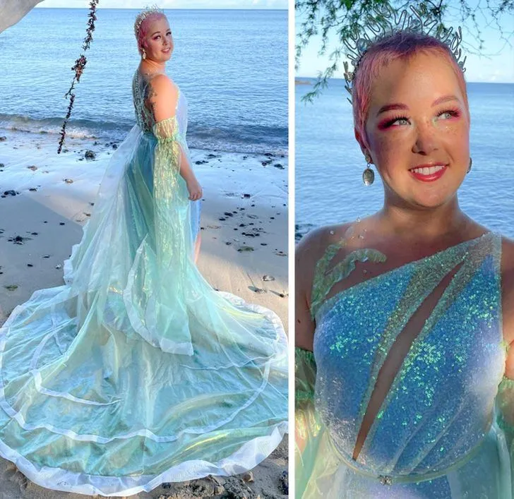 Платье, вдохновленная океаном