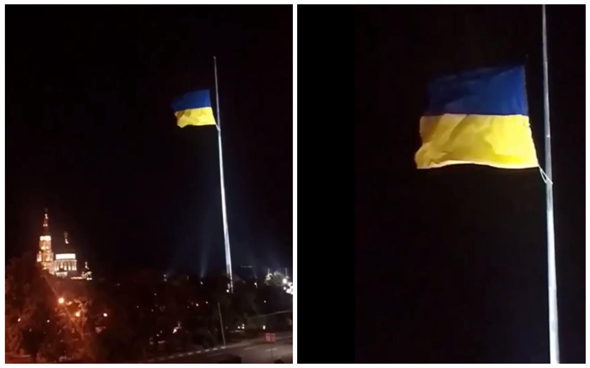 У Харкові підняли  прапор України на найвищому флагштоку в Європі: відео з місця - Свіжі новини Харкова - 24 Канал