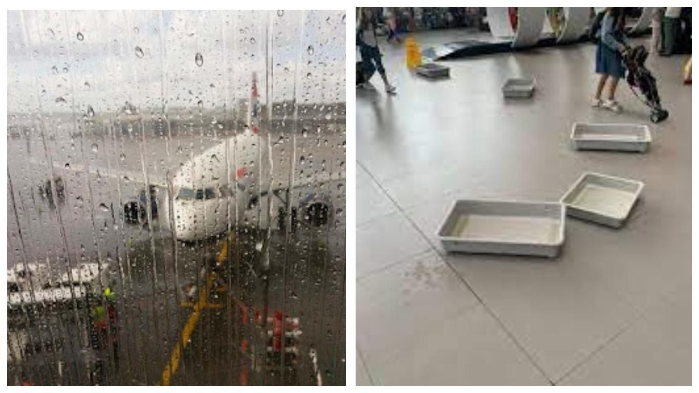 Последствия ливня: аэропорт оккупированного Симферополя "протекает" Последствия ливня: аэропорт оккупированного Симферополя "протекает"