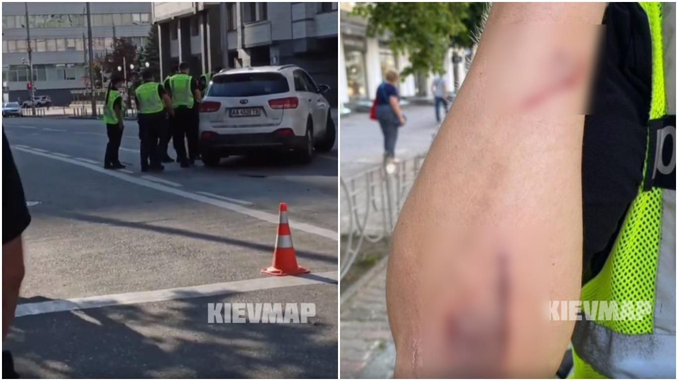 Обурився, що вулицю перекрили: у Києві водій авто наїхав на поліцейського, який охороняв порядок - Київ Обурився, що вулицю перекрили: у Києві водій авто наїхав на поліцейського, який охороняв порядок - Київ