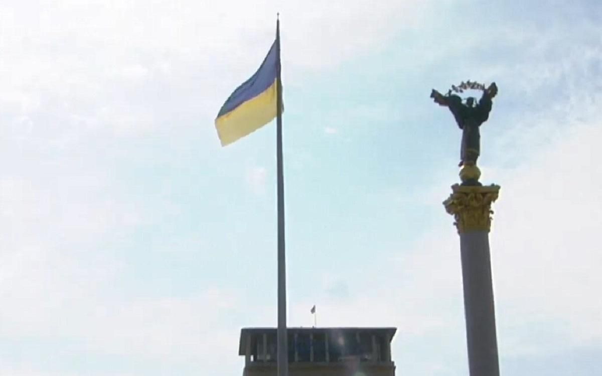 У День Незалежності в Києві підняли синьо-жовтий прапор: відео церемонії - Новини Києва сьогодні - 24 Канал
