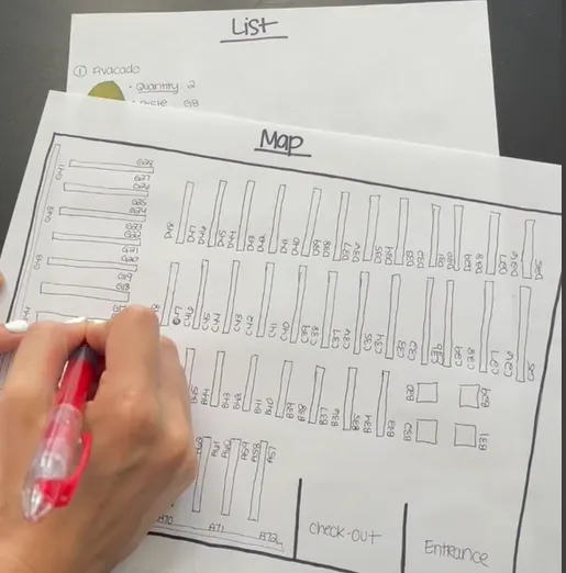 Детальна мапа супермаркету Детальна мапа супермаркету