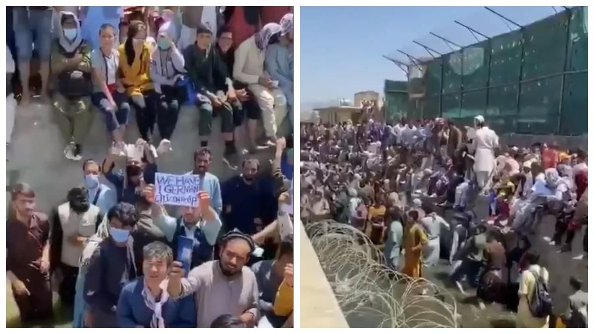 В аеропорту Кабула 10 тисяч людей очікують евакуації: відео з летовища - 24 Канал В аеропорту Кабула 10 тисяч людей очікують евакуації: відео з летовища - 24 Канал