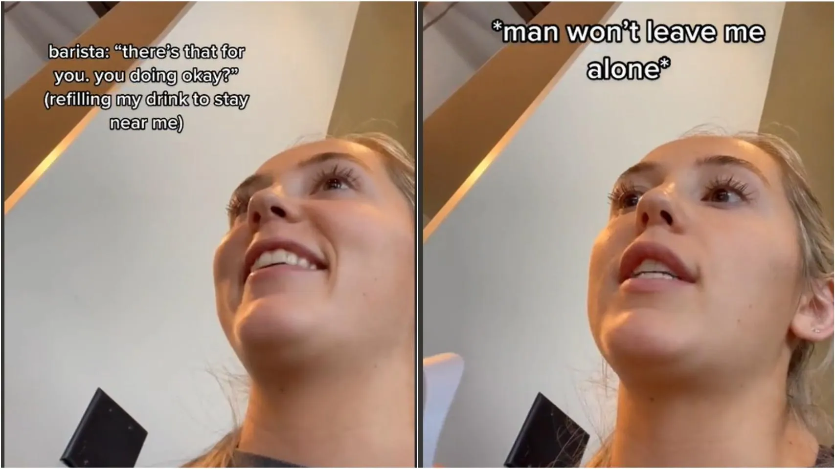 Бариста врятувала дівчину від чоловіка, який до неї приставав Бариста врятувала дівчину від чоловіка, який до неї приставав