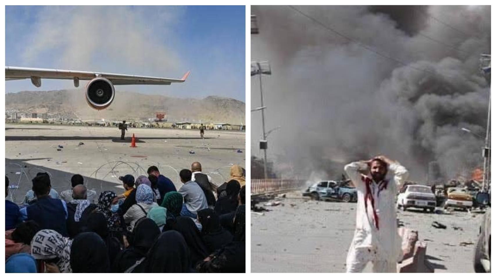 В районе аэропорта Кабула прогремел мощный взрыв: первые фото и видео
