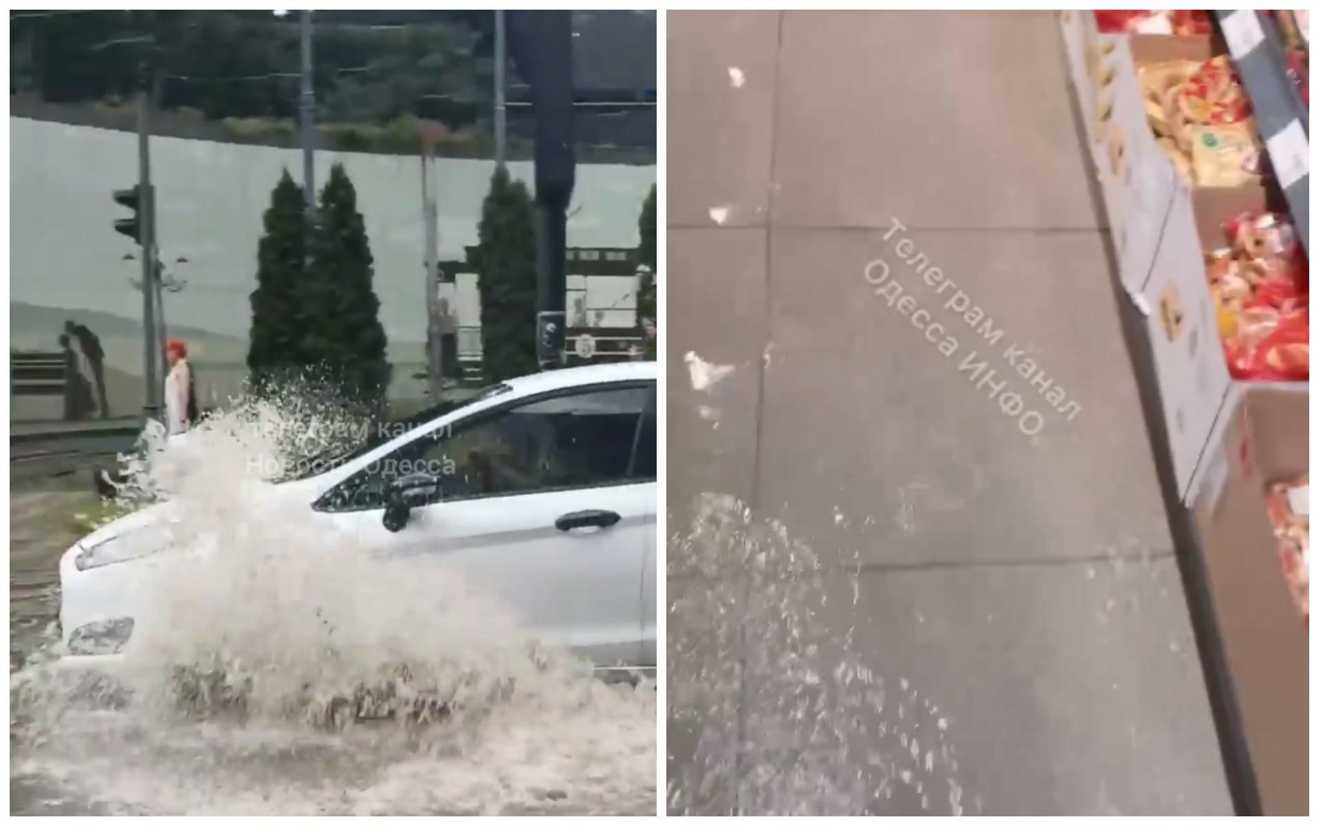 Плавают авто и маршрутки, затопило дома: Одессу вновь накрыла непогода