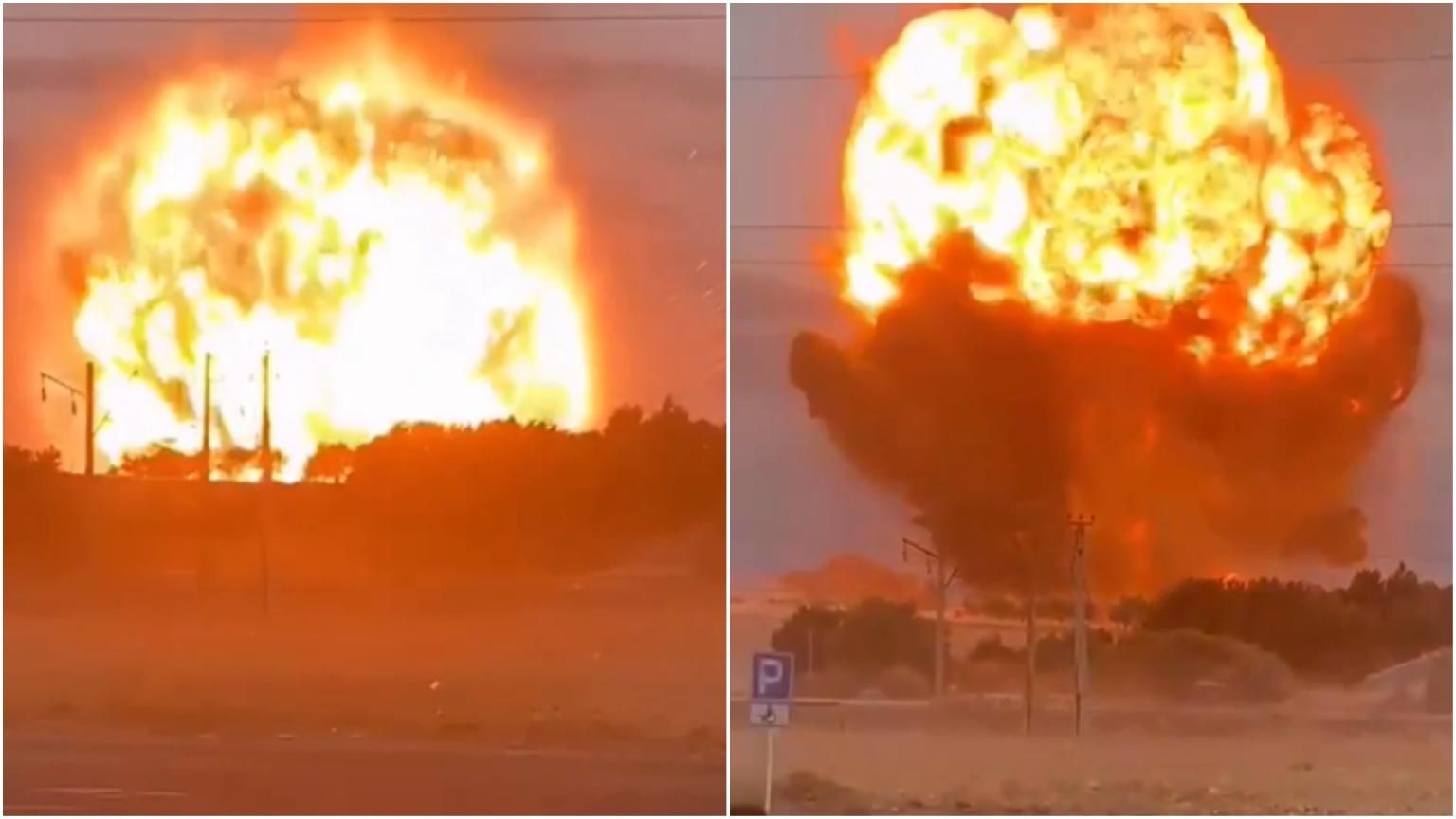Потужний вибух у Казахстані на військовому об'єкті: моторошне відео - 24 Канал
