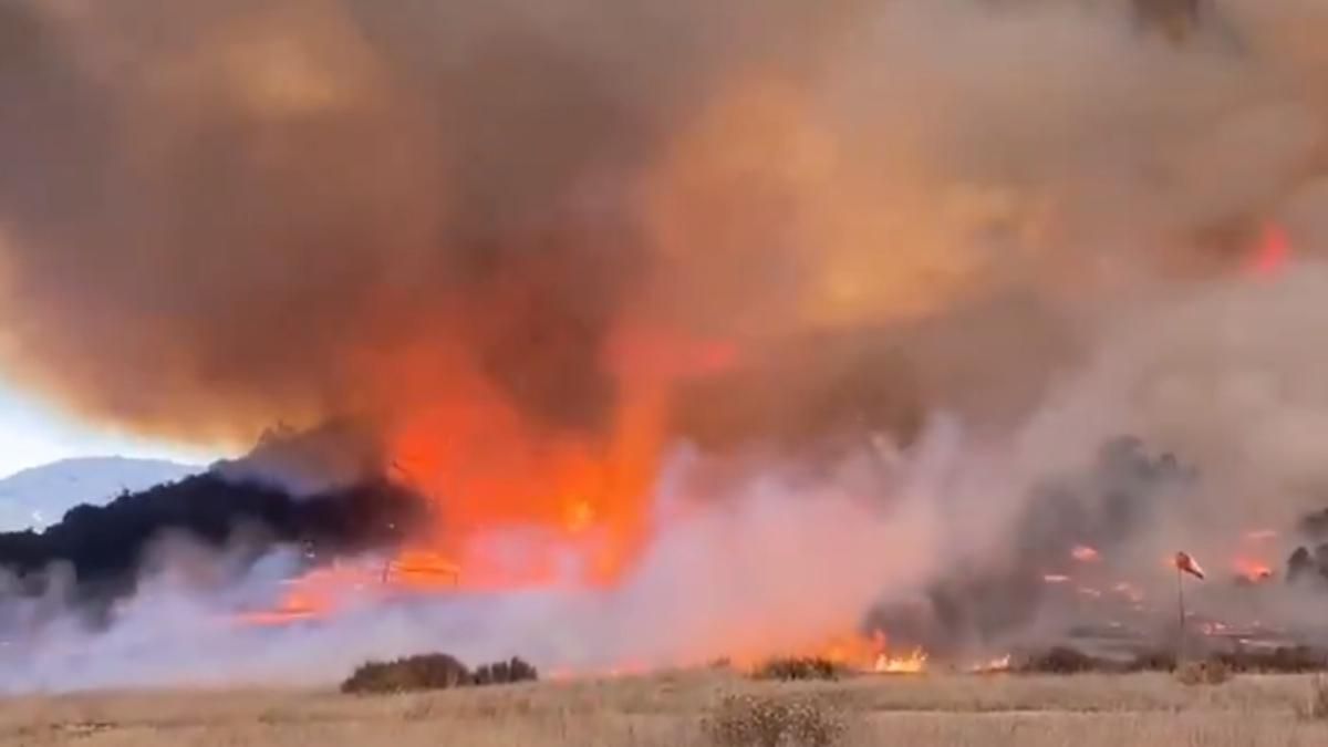 Пламенный столб: в Калифорнии зафиксировали на видео огненный смерч