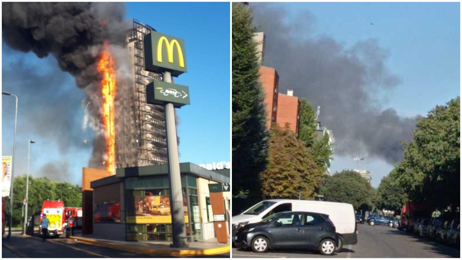 В Милане загорелся 15-этажный дом: в нем живет 70 семей В Милане загорелся 15-этажный дом: в нем живет 70 семей