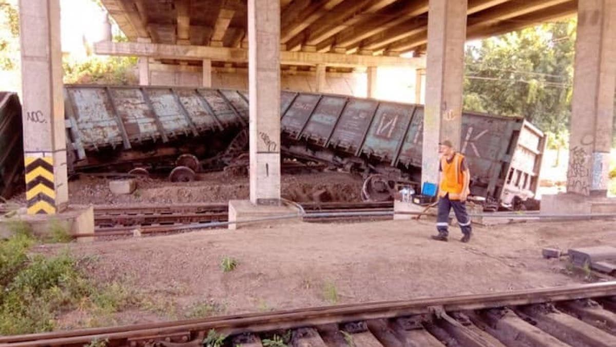 Аварія потягу на Запоріжжі: з'явилися фото та відео з місця інциденту - Новини Запоріжжя - 24 Канал
