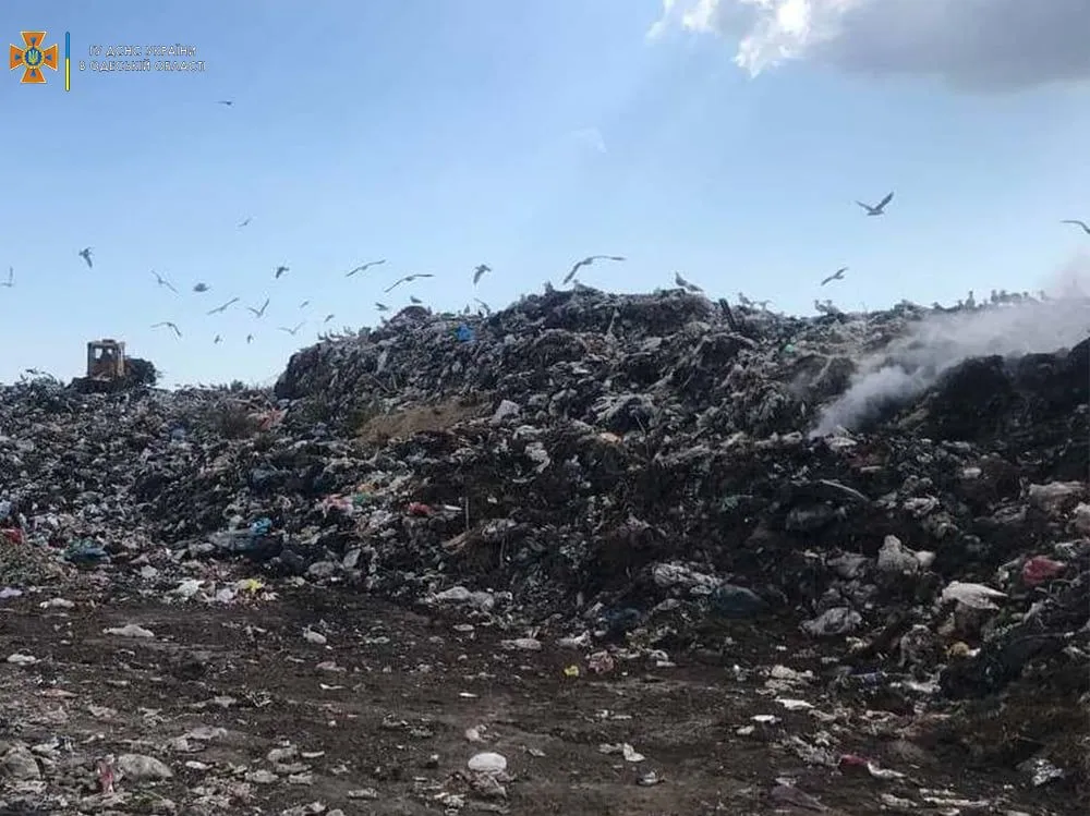 Пожежа на сміттєзвалищі в Одесі