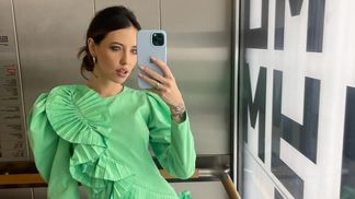 Надя Дорофеева очаровала эффектным образом в салатовом платье с воланами: волшебные фото