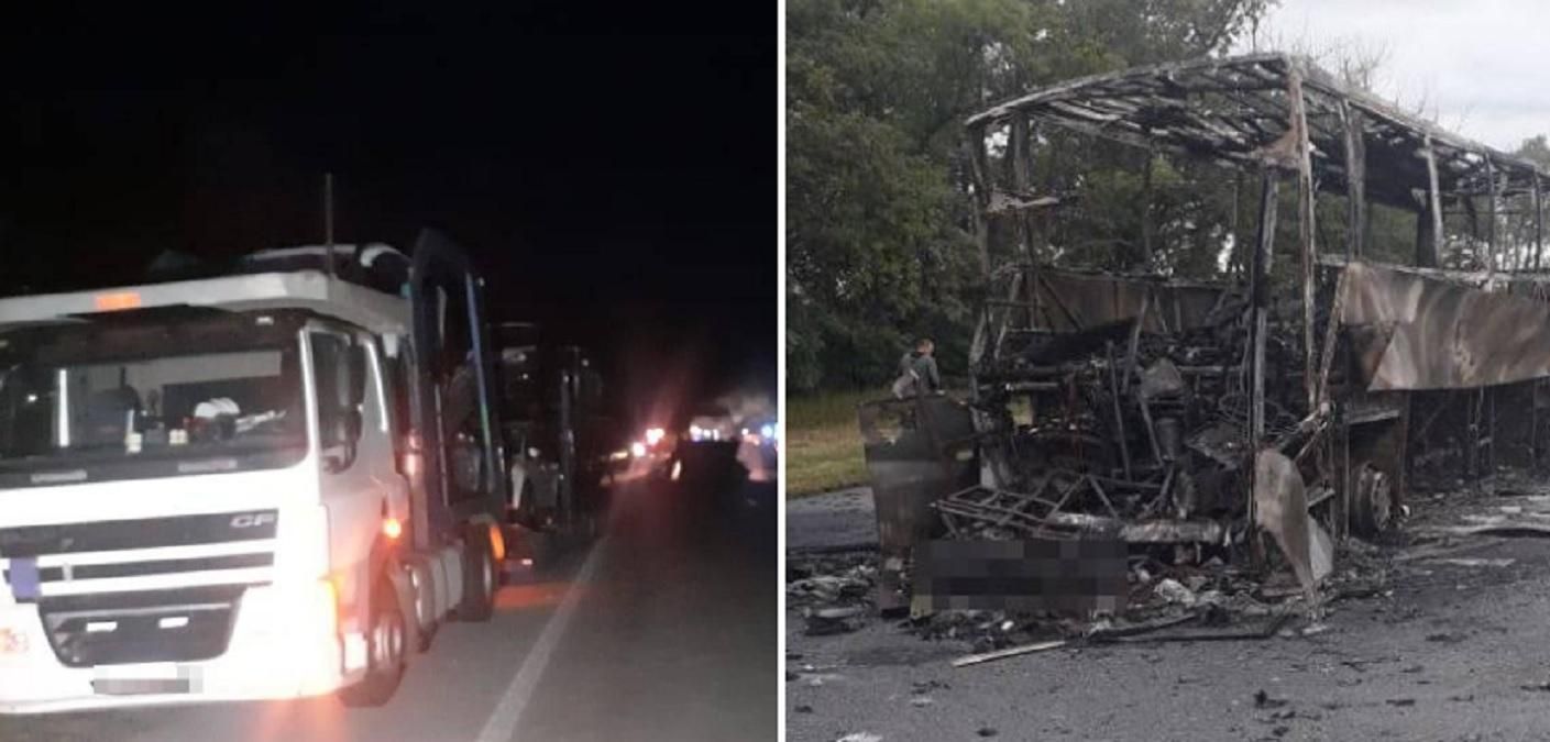На Житомирщині міжнародний автобус зіткнувся з автовозом: є жертва та багато постраждалих - Новини Маріуполь - 24 Канал