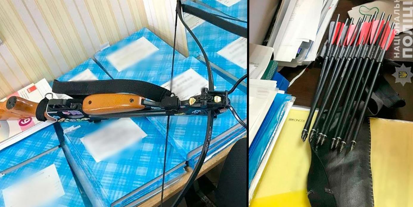 Учительнице насквозь прострелила руку: подробности о стрельбе из арбалета в школе Полтавы