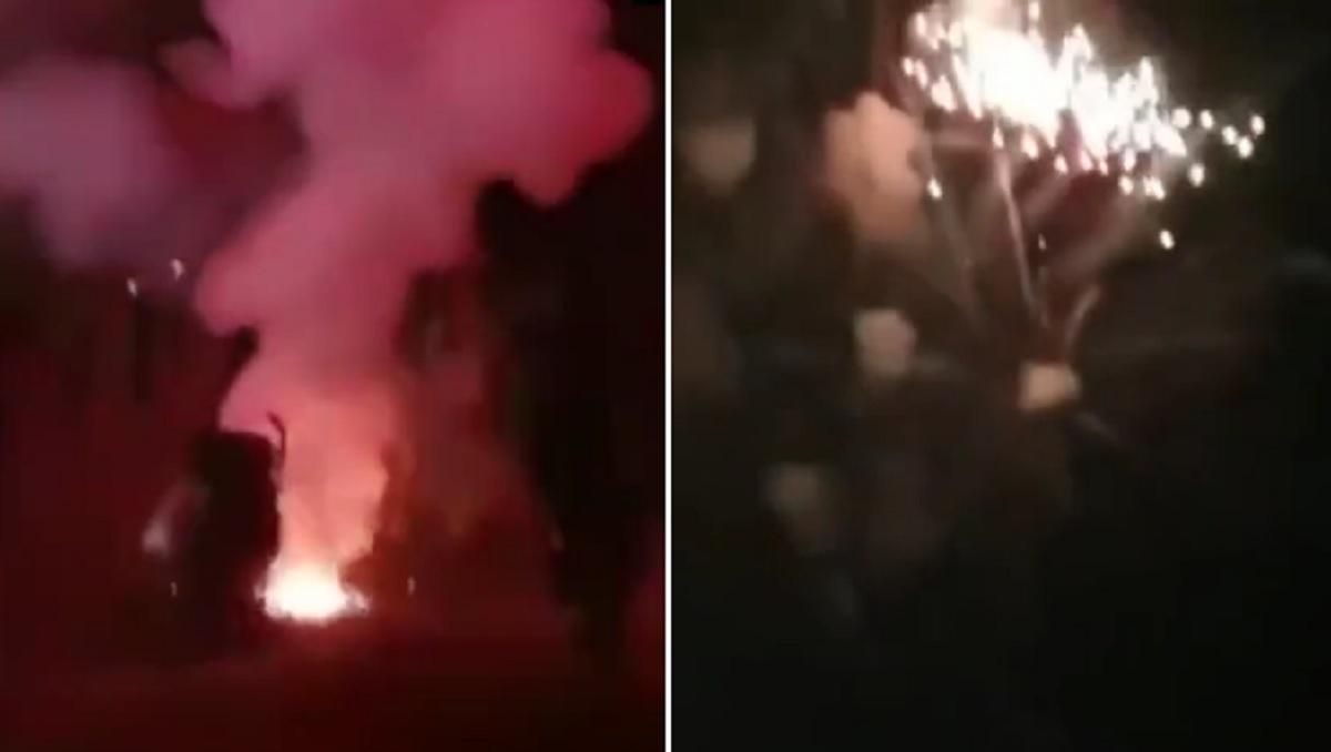 Едва не убил ребенка: залп от фейерверка влетел в толпу в России Едва не убил ребенка: залп от фейерверка влетел в толпу в России