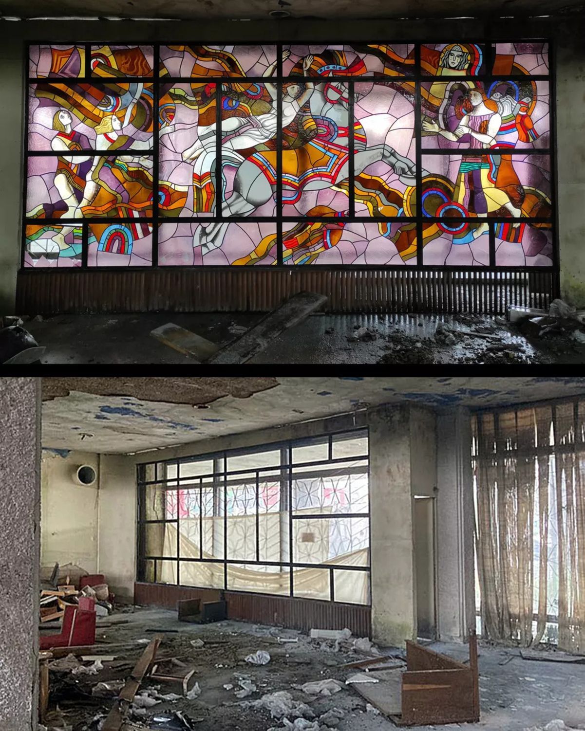 Разбитые "Полет" и "Мечта": в Киеве неизвестные разбили уникальные витражи Разбитые "Полет" и "Мечта": в Киеве неизвестные разбили уникальные витражи