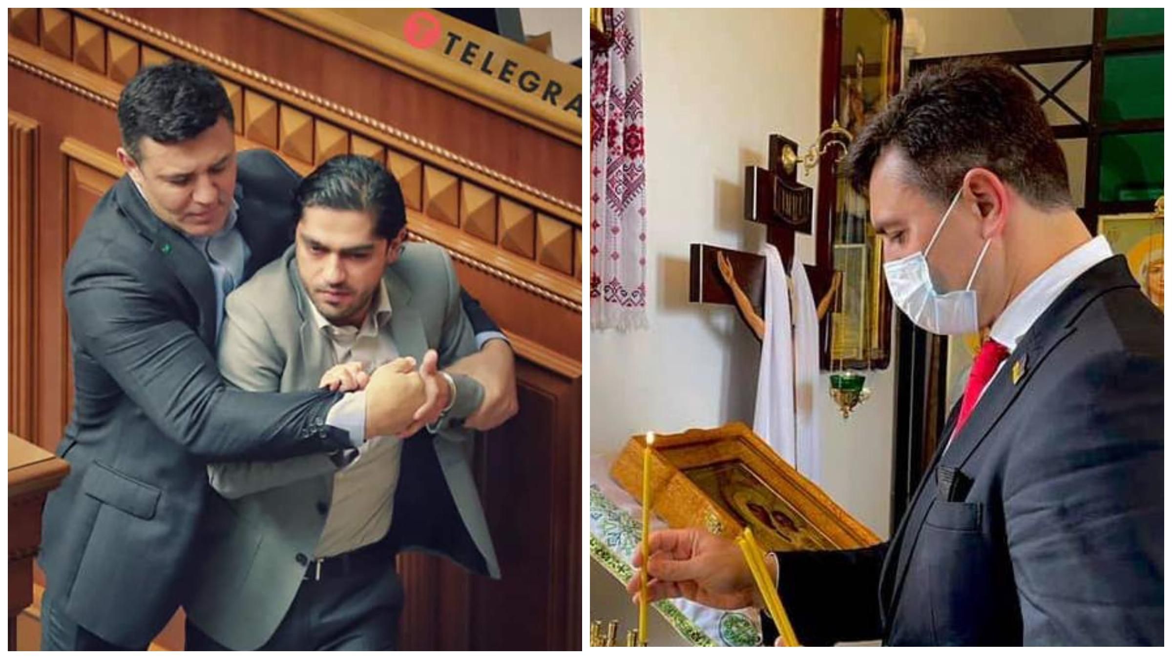 Тищенко после нападения на Лероса пошел в церковь помолиться за его здоровье: фотофакт