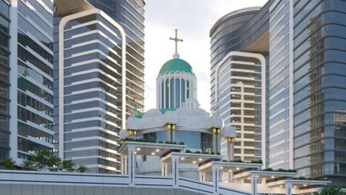 В Киеве посреди элитного ЖК строят 10-этажную церковь с апартаментами