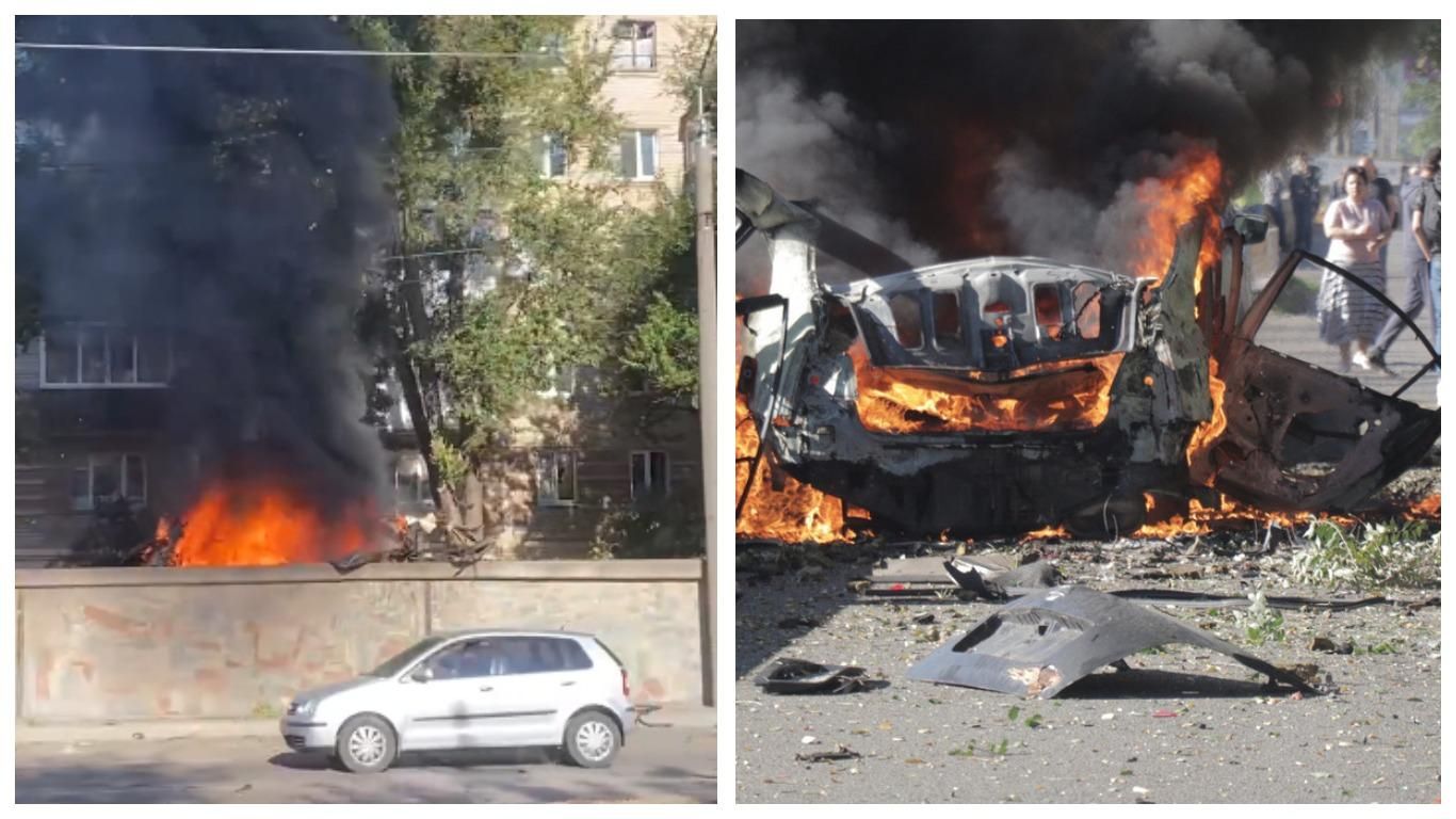 Від ударної хвилі вибило вікна: у Дніпрі вибухнула і загорілась автівка - Україна новини - 24 Канал