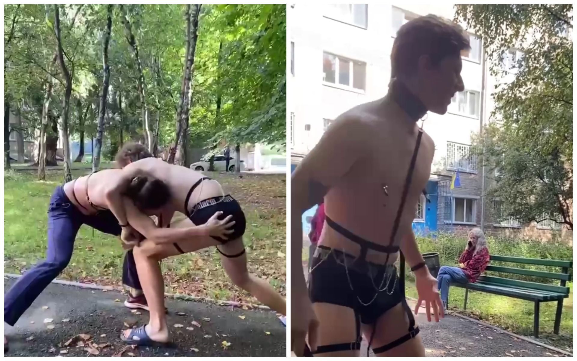 "Японське гачімучі": біля гуртожитку в Києві напівоголені студенти влаштували шоу - Новини Києва - Київ "Японське гачімучі": біля гуртожитку в Києві напівоголені студенти влаштували шоу - Новини Києва - Київ