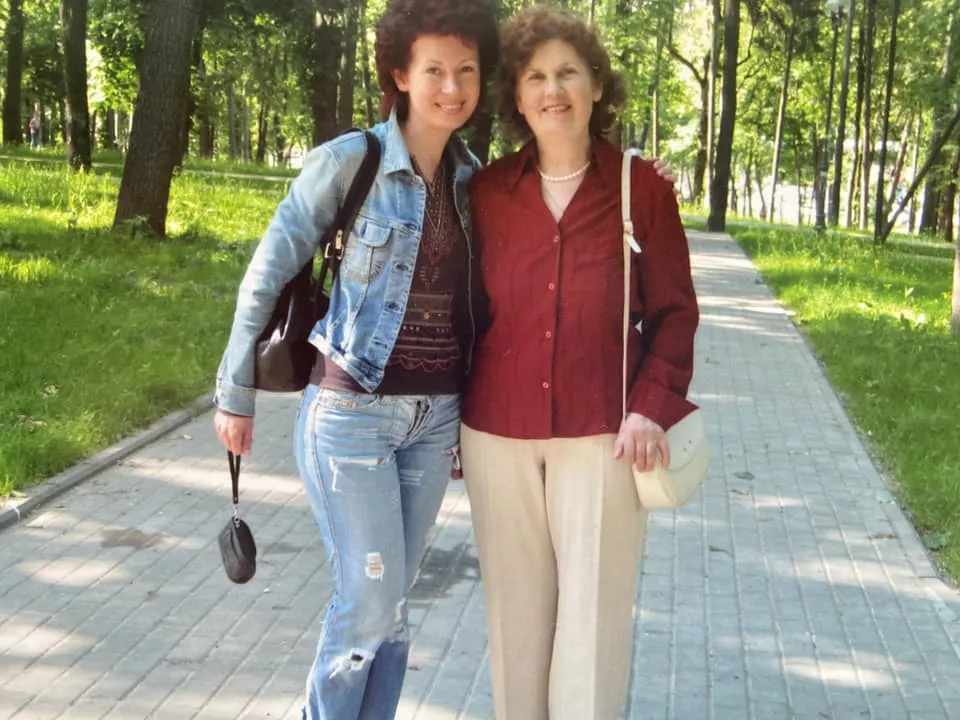 Алла Мазур з мамою Марією в Києві