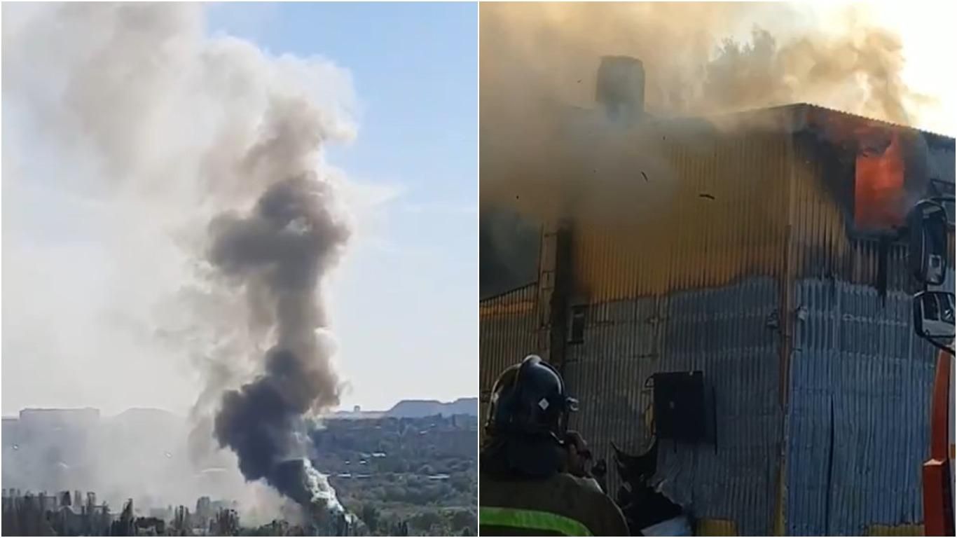 Пожар в оккупированном Донецке уничтожил цех по производству воды: видео с  места происшествия - novosti-doneck - 24 Канал