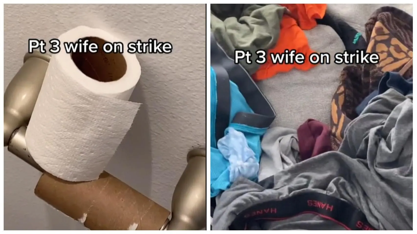 Жінка влаштувала чоловіку страйк через те, що він не прибирає Жінка влаштувала чоловіку страйк через те, що він не прибирає