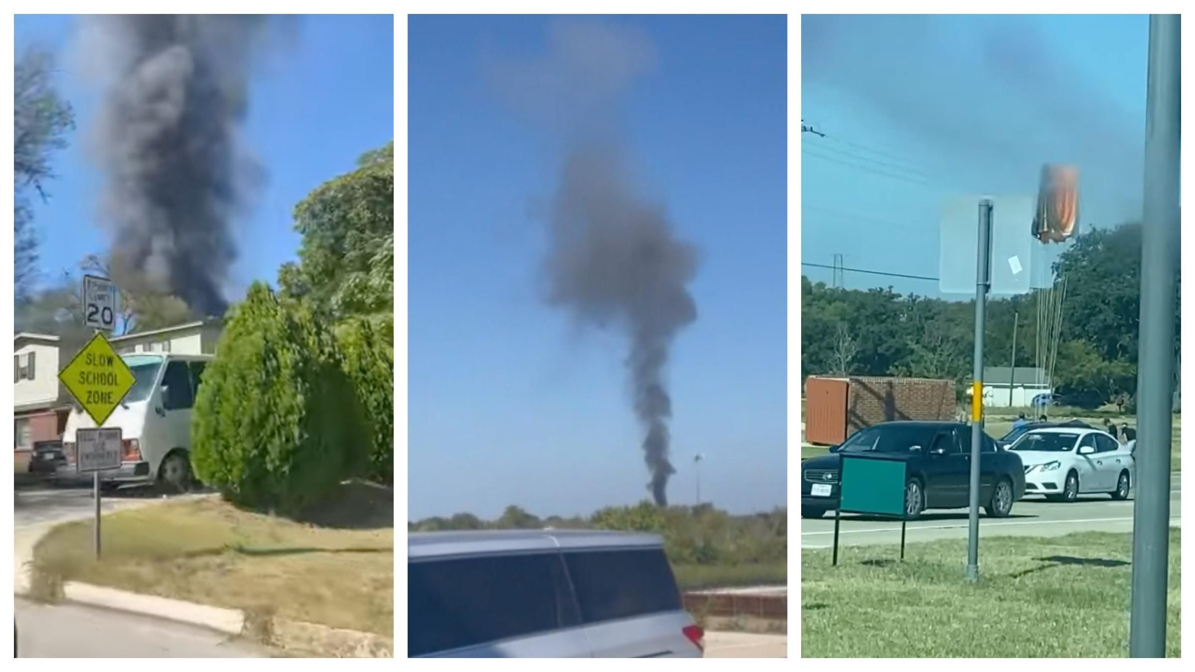 В жилом районе в Техасе разбился военный учебный самолет - 24 Канал В жилом районе в Техасе разбился военный учебный самолет - 24 Канал